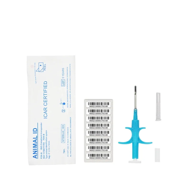 Seringue à puce injectable pour animaux de compagnie, étiquette en verre pour animaux de compagnie, 134.2KHz, FDX B ISO11784/85, ICAR, pour chat et chien, 20 pièces