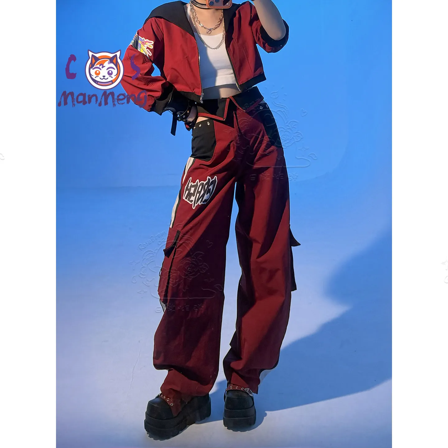 

Shiraishi An Cosplay Costume Halloween Christmas Role PJSK An 7 Red Casual Coat Women S-XL Aoyagi Toya New Man Daily uniform