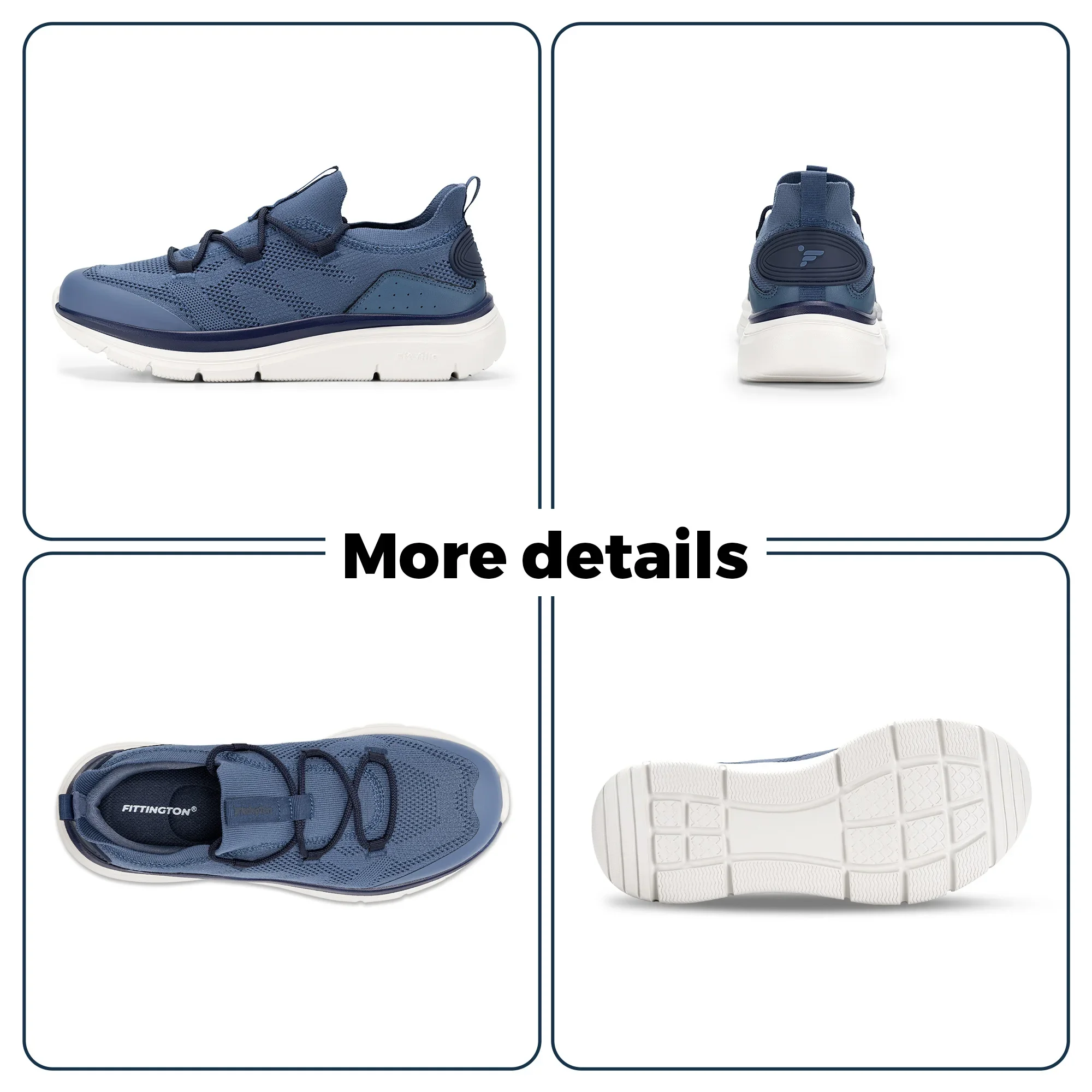 Fittington Herren-Walking- und Laufschuhe mit breiter Zehenbox, lässige Sportschuhe, leicht, atmungsaktiv, rutschfest, für Outdoor-Aktivitäten – Detail 8