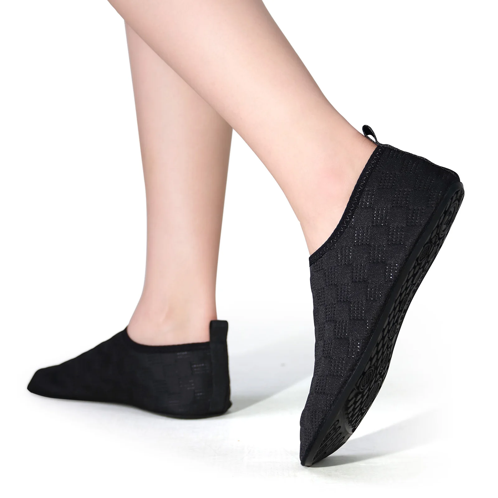 Black Quick Dry Water Shoes Barefoot Aqua Socks Non-slip Soft Sole For Beach Swim Surf Yoga Fitness Exercise Unisex