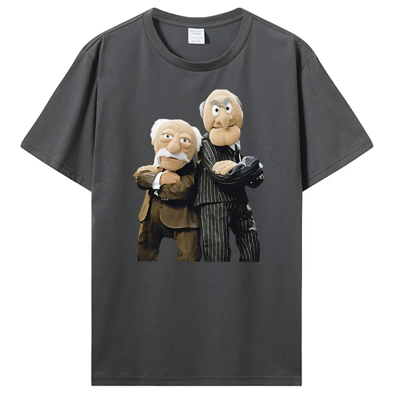 Statler and Waldorf Black T-Shirt Clothing Free Shipping Fashion 100% Cotton Good Quality Brand Cotton Shirt Style Cool Shirts