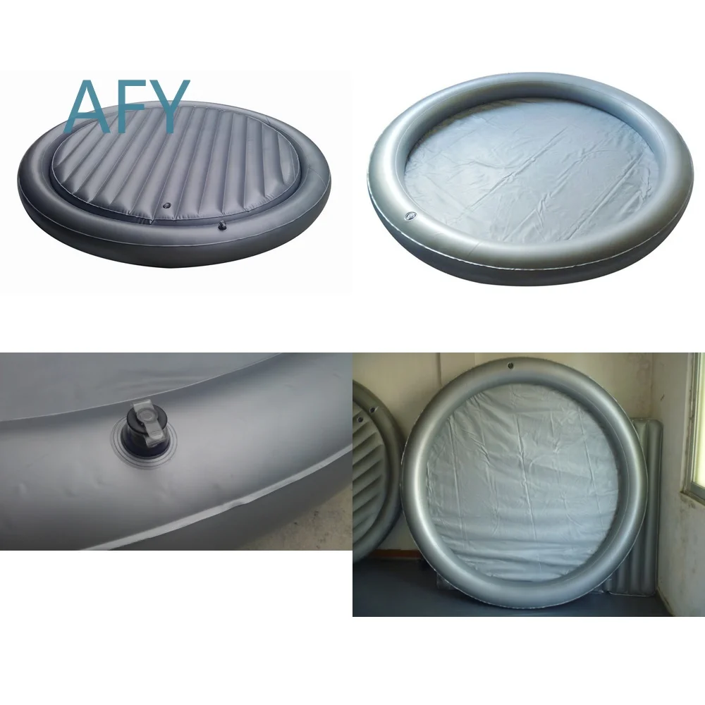 PVC Inflatable Round Bed for Home Use Air Mattress for Water Filled Sleeping Comfort Portable Circular Airbed Outdoor Camping