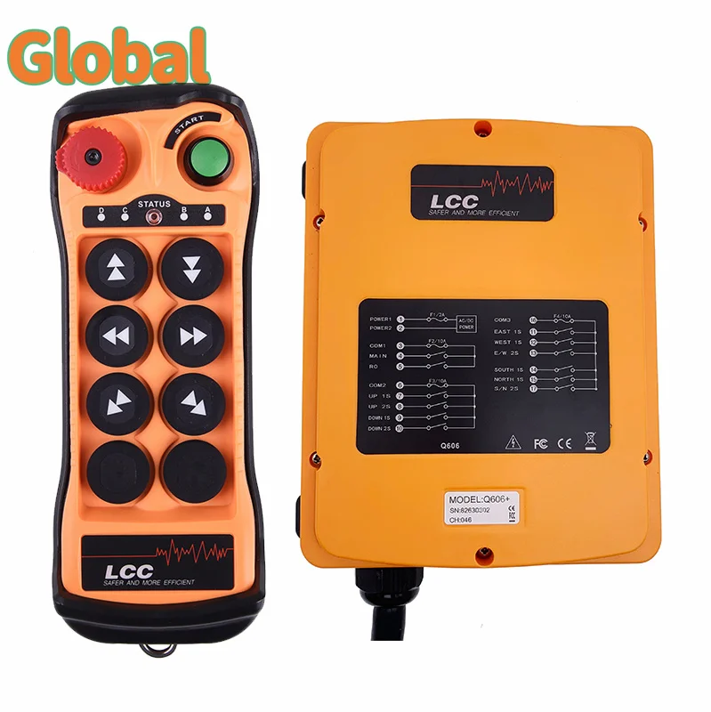 velocidade dupla botoes industrial sem fio guindaste de radio interruptores controle remoto talha ponte aerea controlador elevador q606 01