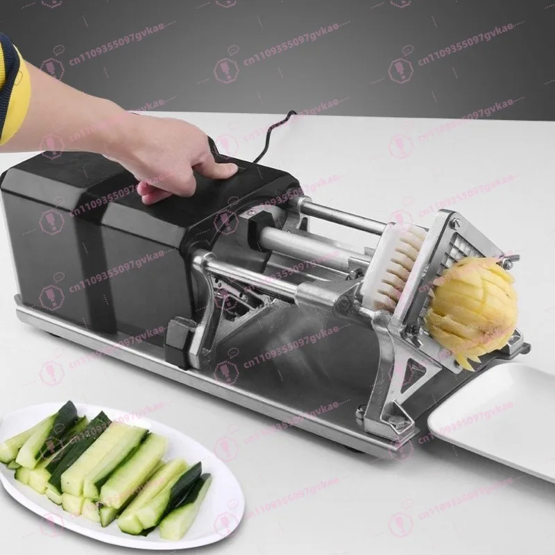 Commercial Stainless Steel Electric French Fries Cutter Automatic Potato Strip Cutting Machine Kitchen Electric Potato Slicing