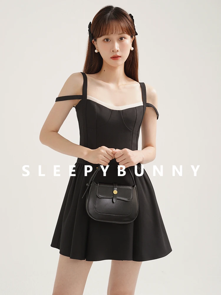 

Black Strappy Sleeveless Mini Dress Women Summer Slim Fit A-Line Backless Short Dress Sweet Chic Date Night Outfit Petite Size