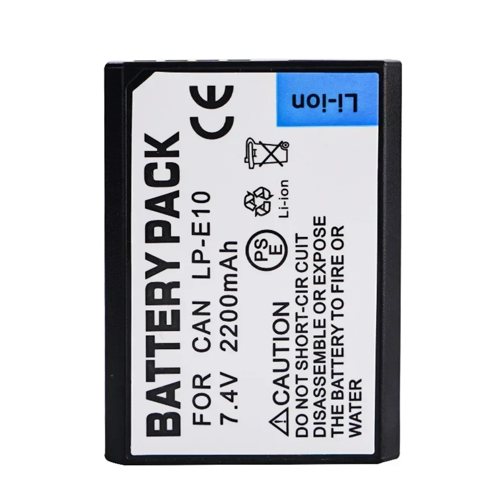 LP-E10 LP E10 2200mAh LPE10 Batteria ricaricabile per Canon EOS 1100D 1200D 1300D 2000D 4000D Rebel T3 T5 T6 KISS X50 X70 Batteria