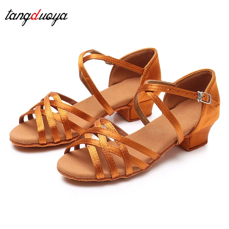 

Girls Women Latin Shoes Low Heel Latino Salsa Modern Ballroom Shoes Tango Salsa Rumba Latin Dance Shoes