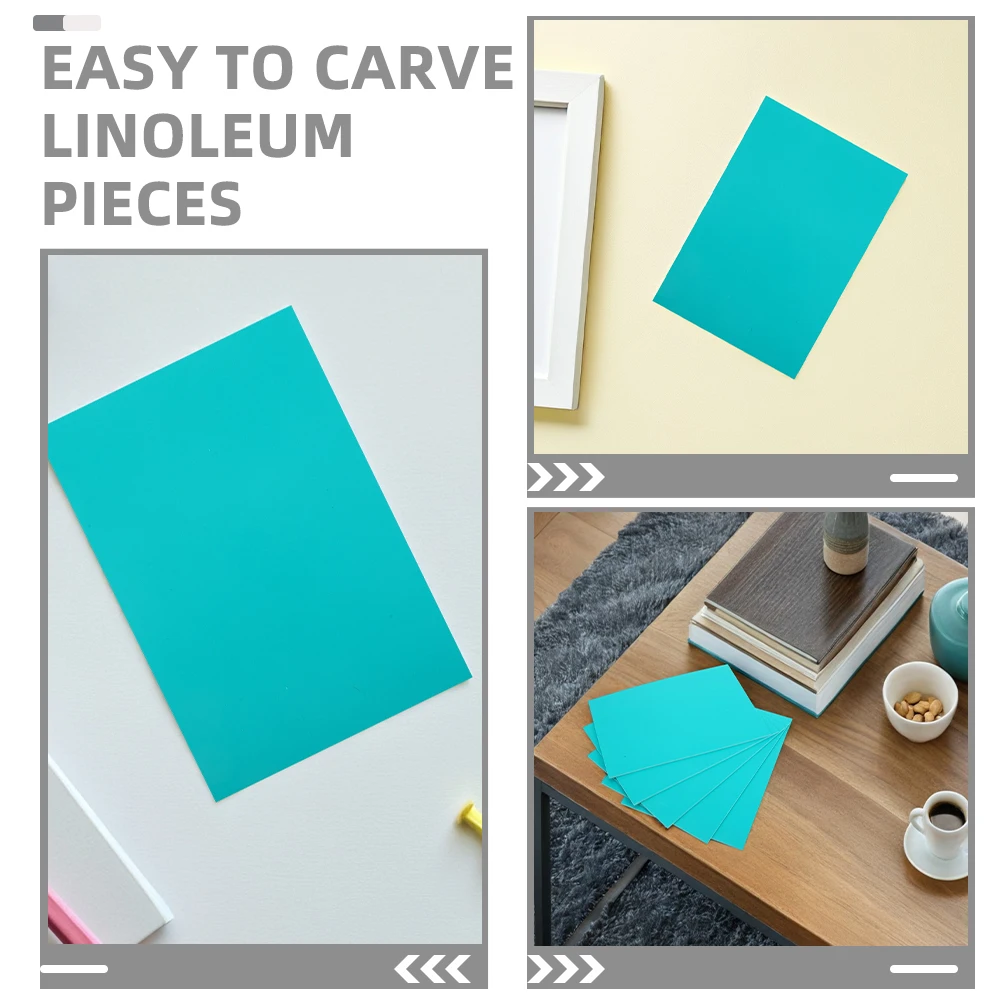 Bloc de linocut pour gravure, feuille de bloc de sculpture en Pvc pour bricolage, planche artisanale, bloc de linoléum pour matériel de gravure, feuille de linoléum vierge