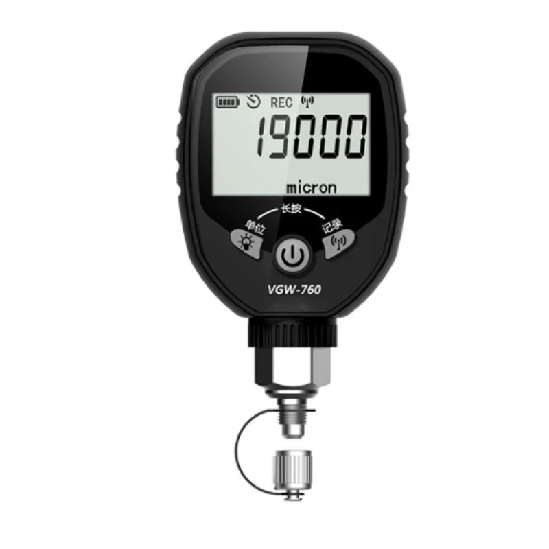 1/4" SAE Digital Wireless Vacuum Gauge 0-19000 Micron Air Conditioner Refrigeration Maintenance