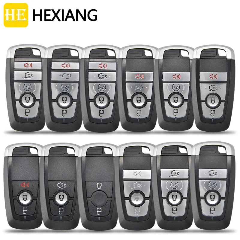 

HE Xiang Car Remote Key Shell For Ford Fusion Mustang Raptor Ranger Explorer Replacement Smart Control Keyless Go Card Housing