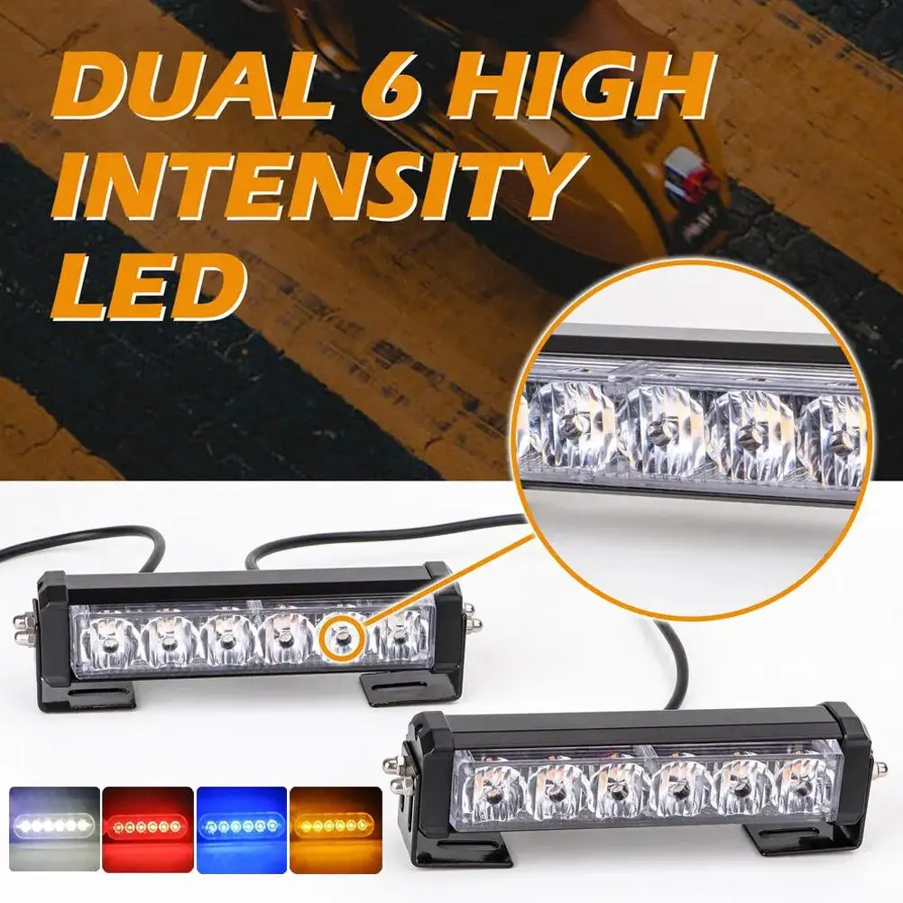 12V 24V Car led strobe light Flashing Grille Lights emergency light 6LED WARN LIGHT 6LED Flash For Truck Trailer Beacon Lam D3S4