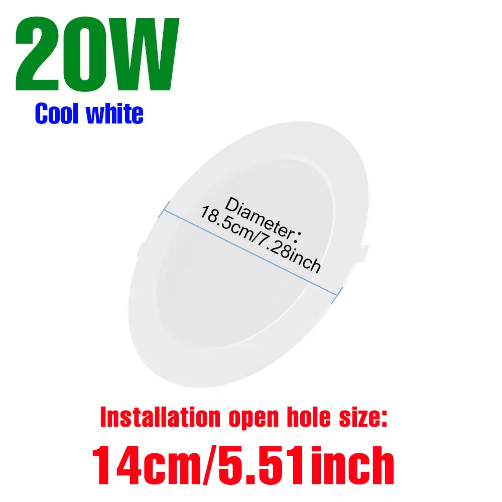 25W LED 220V Downlight Ronde Verzonken Plafondlamp Indoor Spots Voor Thuis Keuken Studeerkamer Foyer Studie Zachte verlichting 220V