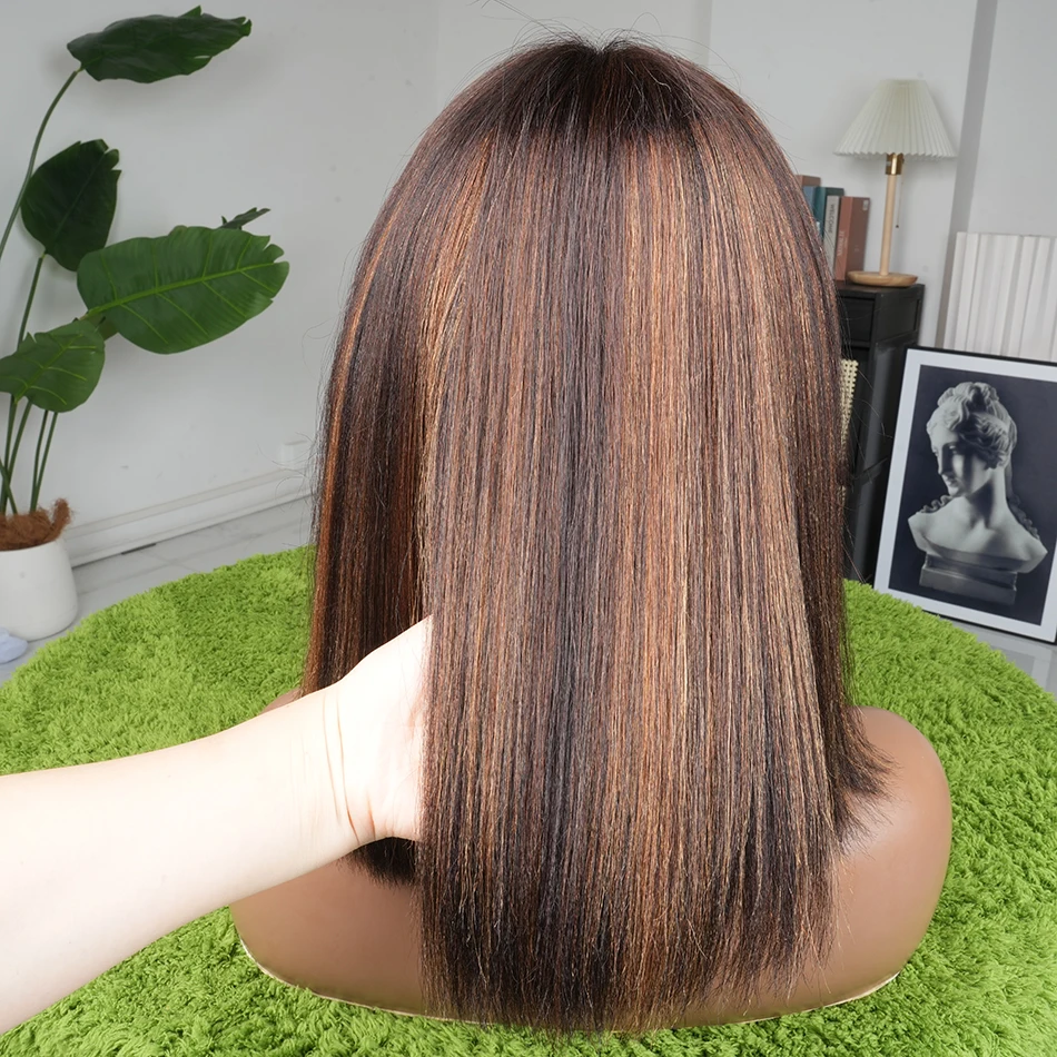 perruque-courte-bob-en-dentelle-1x4-couleur-ombree-effet-yaki-lisse-avec-frange-cheveux-humains-densite-200-cuir-chevelu-realiste-sans-colle
