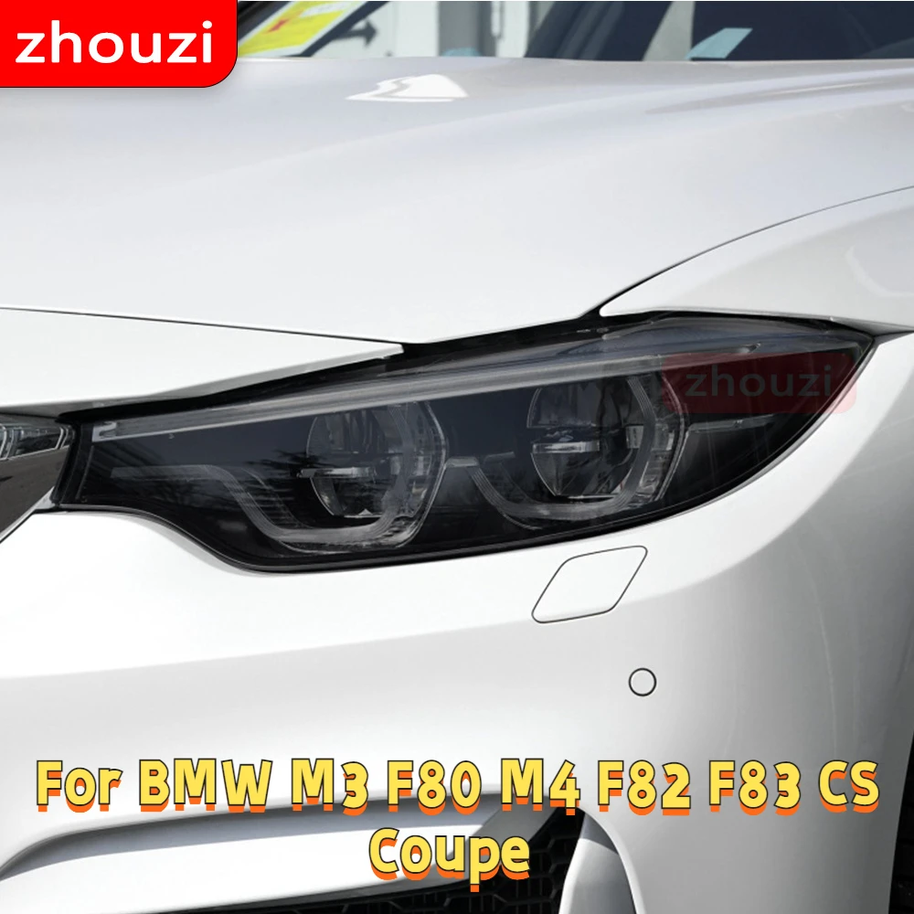 

For BMW M3 F80 M4 F82 F83 CS Coupe Car Headlight Tint Black Protective Film Protection Transparent TPU Sticker Accessories