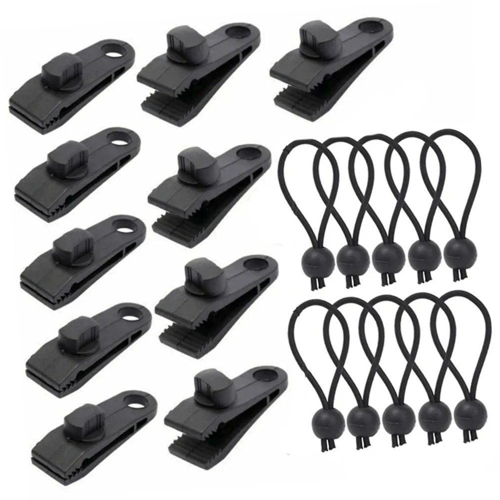 Camping Accessories Nylon Clip Black Nylon Tent Clip Compatible With Camping Easy Install Camping Clip For Hiking Setup