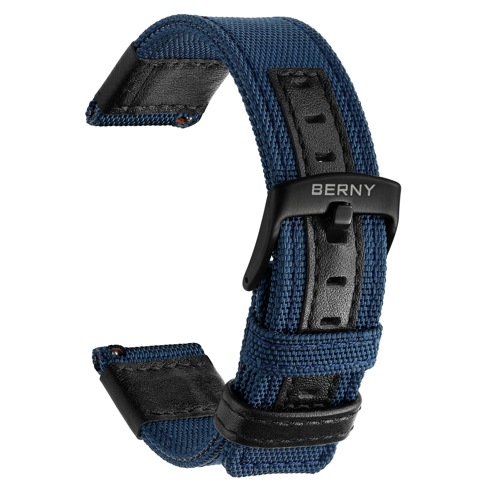 BERNY 20/22 mm Nylon-Uhrenarmband, atmungsaktiv, Sport-Uhrenarmbänder, gewebtes Nylon-Armband, Haltbarkeit, Stahlschnalle, werkzeugloses Uhrenarmband – Detail 16