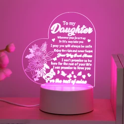 A special gift for my daughter - a night light perfect for birthdays, Christmas, Thanksgiving, graduation, and weddings!