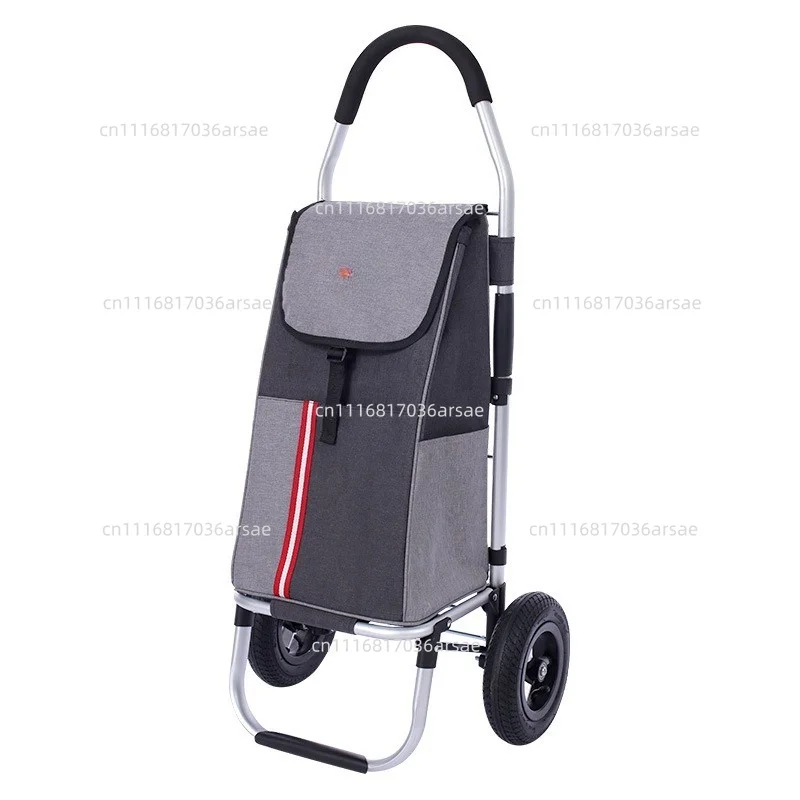 Shopping Trolley Folding Portable Shopping Cart Lightweight Hand Pull Home Courier Artifact Trolley Cart