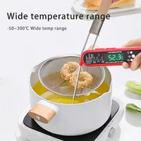 Instant Read Food Thermometer With 2 Wired Probe LCD Backlight For Grilling, Cooking, BBQ, Kitchen 3 In 1 Digital Meat Thermomet