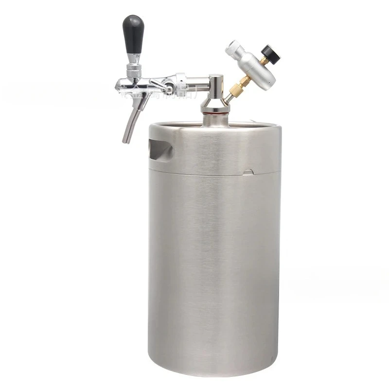 

8L craft brewing two barrels, bar self-brewed beer distribution, transit barrel 304 stainless steel automatic wine beater