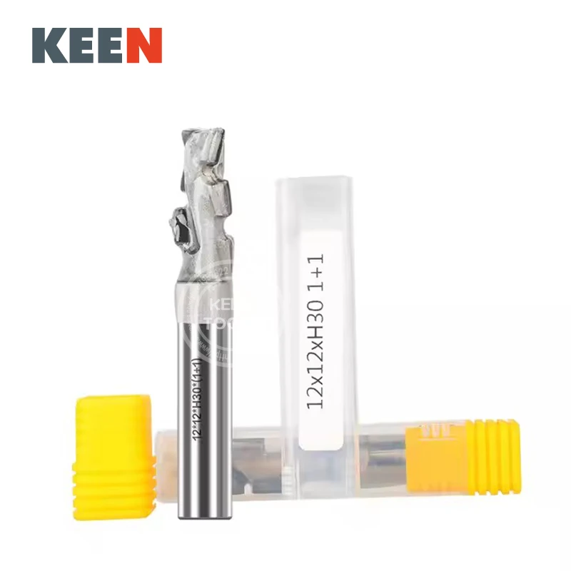 PCD Corn End Mill 2+2Z Diamond Spiral Milling Cutter Engraving Slotting CNC Tool for Silicate Board Anti-Bite MDF Solid Wood