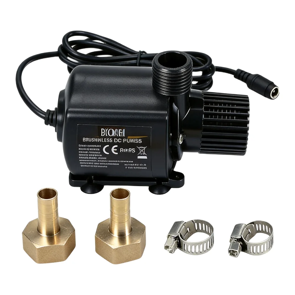 DC12V Brushless Solar Fountain Pump for Water Feature Circulation in Garden and Aquatic Environments with 5 Control