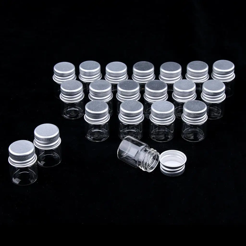 Fashion Containers Clear Glass Round Jars with Wide Mouth Opening for Creams and Storage