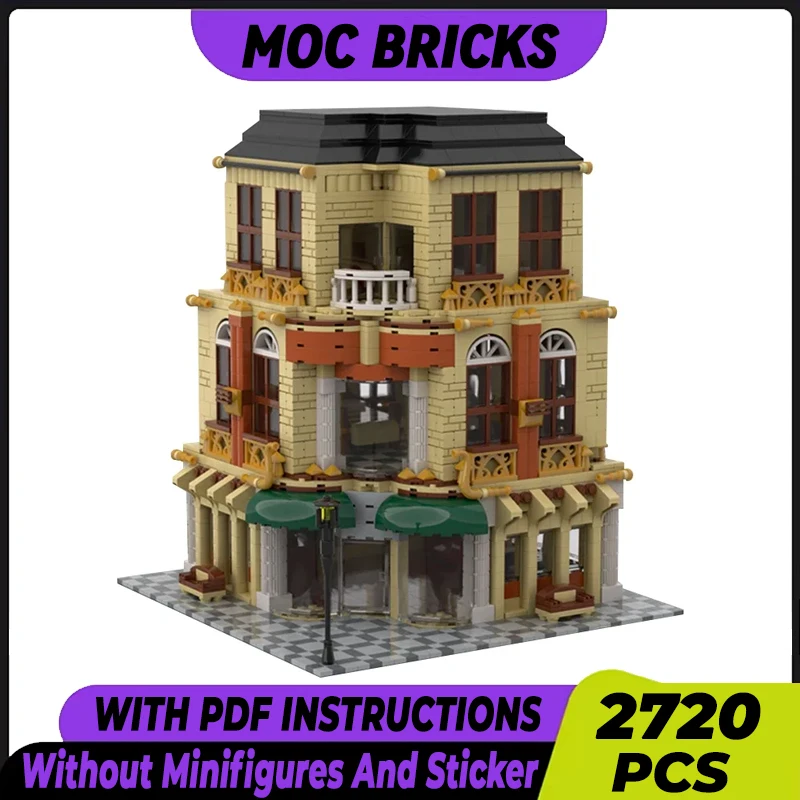 

City Street View Model Moc Building Bricks Luxury Apartment Hotel Technology Modular Blocks Gift Christmas Toy DIY Sets Assembly