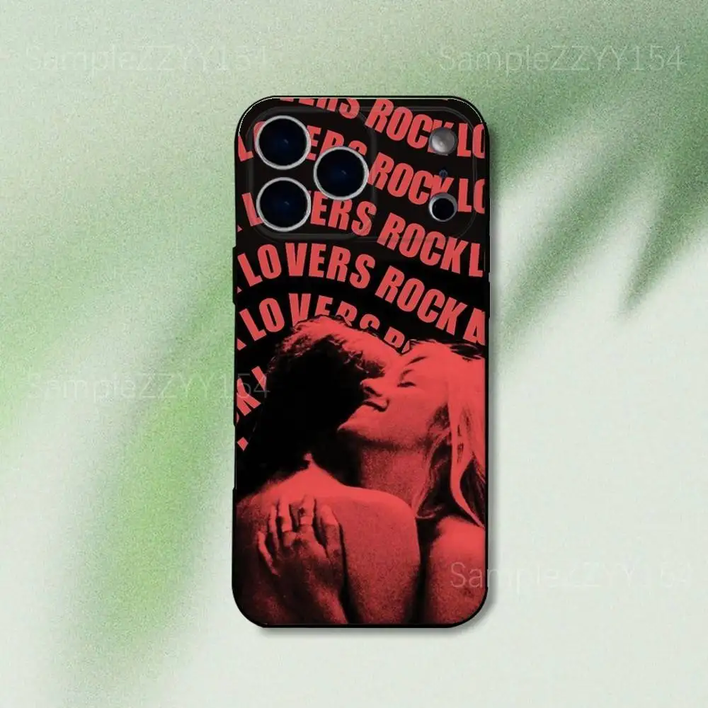 Funda de teléfono T-TV Girl Band para iPhone 17,16,15,14,13,12,Pro,Max,Plus,E,SE4,Air,Mini Funda suave negra