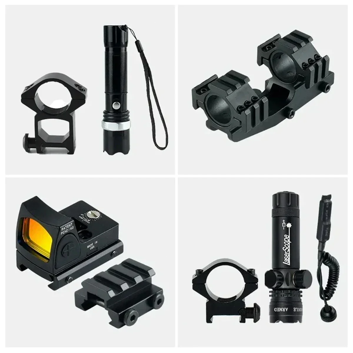 Tactical 4-16x44AOEYS Hunting Scopes Red/green Laser Dot Flashlight Combo Riflescope Outdoor Shooting Airsoft Sight Scope - view 2