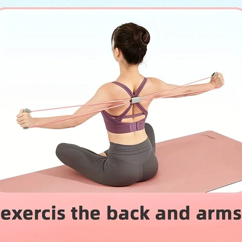 Tension Strap for Core Strength Flexibility Training Comfortable Non Slip Grip Fitness Stretch Band Home Pilates Yoga Cardio Nec