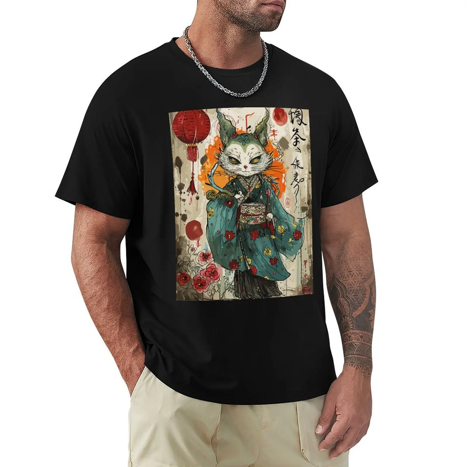 

A Japanese Yokai Art T-Shirt Worker Basic Short Sleeve Tee