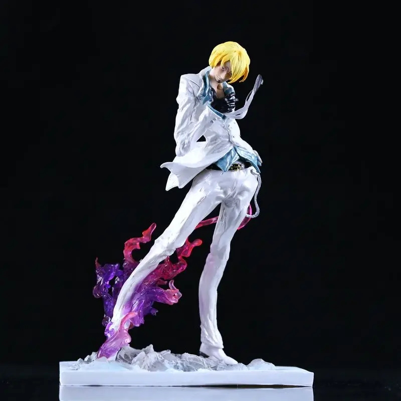 

One Piece Anime GK Figure - Sanji Ghost Island Iron Curtain Flame Doll Statue Toy Model for Desk Decorations Collection Gift
