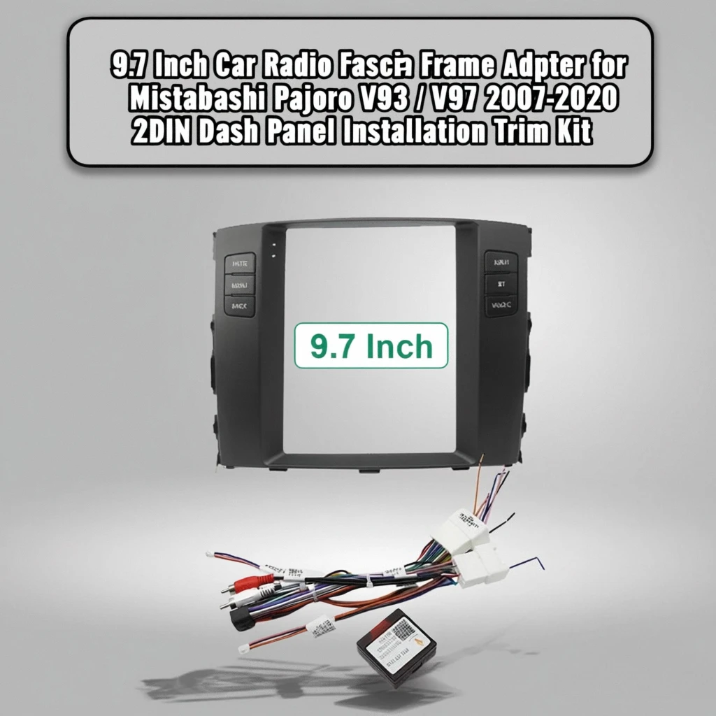 

9,7-дюймовый автомобильный радиоприемник, адаптер рамки для Mitsubishi Pajero V93/V97 2007-2020, 2DIN, комплект отделки панели приборной панели