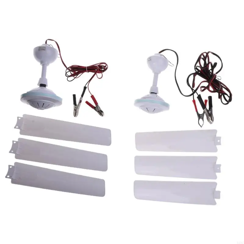 Y3NC plafondventilator 19.7 ”/27.5 draagbare plafondventilator hangende campingt-fans voor outdoor gazebo-battery aangedreven