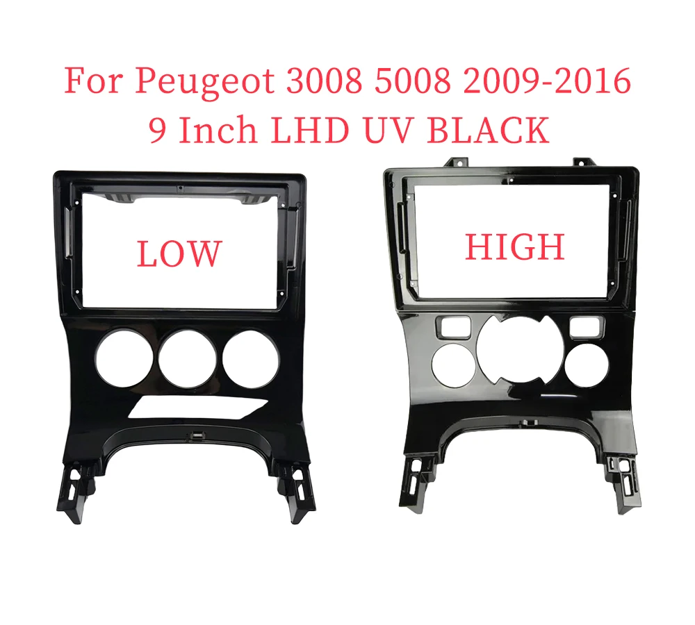 9 Inch Car Frame Fascia Adapter Android Radio Dash Fitting Panel Kit For Peugeot 3008 308 5008 2009-2016