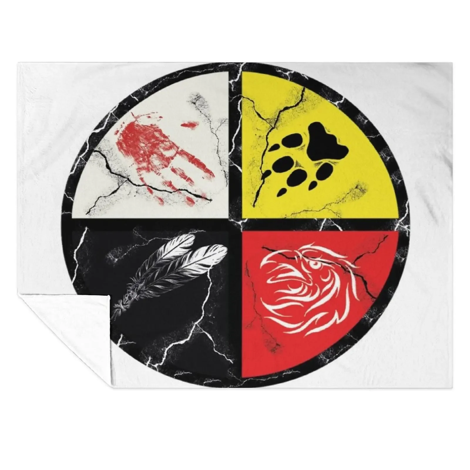 

Native American-medicine wheel Throw Blanket Soft Big Luxury Brand Summer Beddings for sofa Blankets
