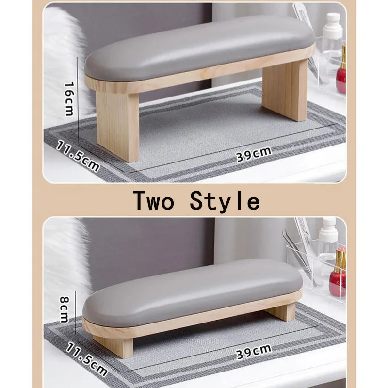 Top Quaility PU Leather Nail Art Stand Nail Hand Rest Pillow Hand Cushion Pillow Holder For Manicure Table Nail Salon Two Style
