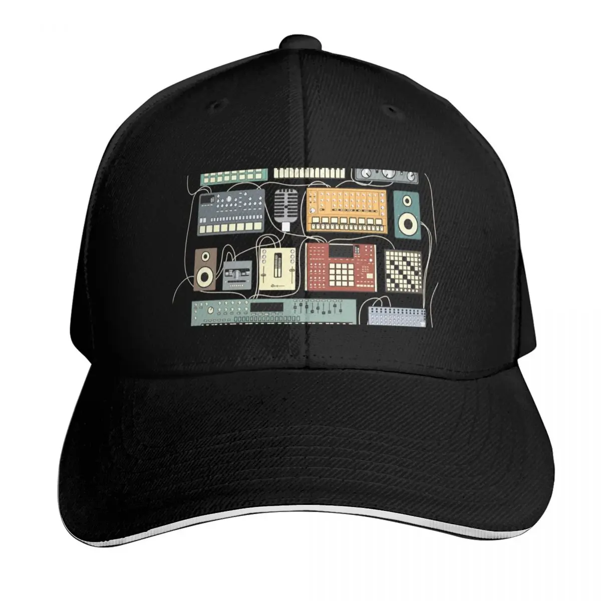 Electronic musician Synthesizer and Drum Machine Dj Baseball Cap Men Women Casual Summer Sport Sun Cap