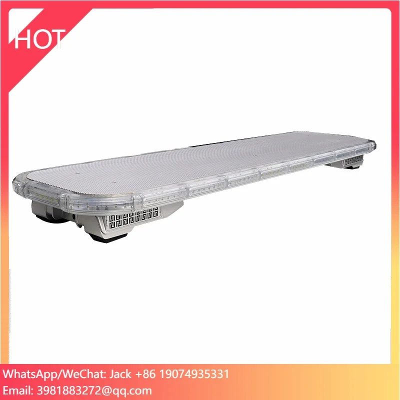 Senken Car Roof Top Warning Light Bars Linear R65 Ultra Thin Built-in Siren Traffic Warning LED Lightbar With Bracket