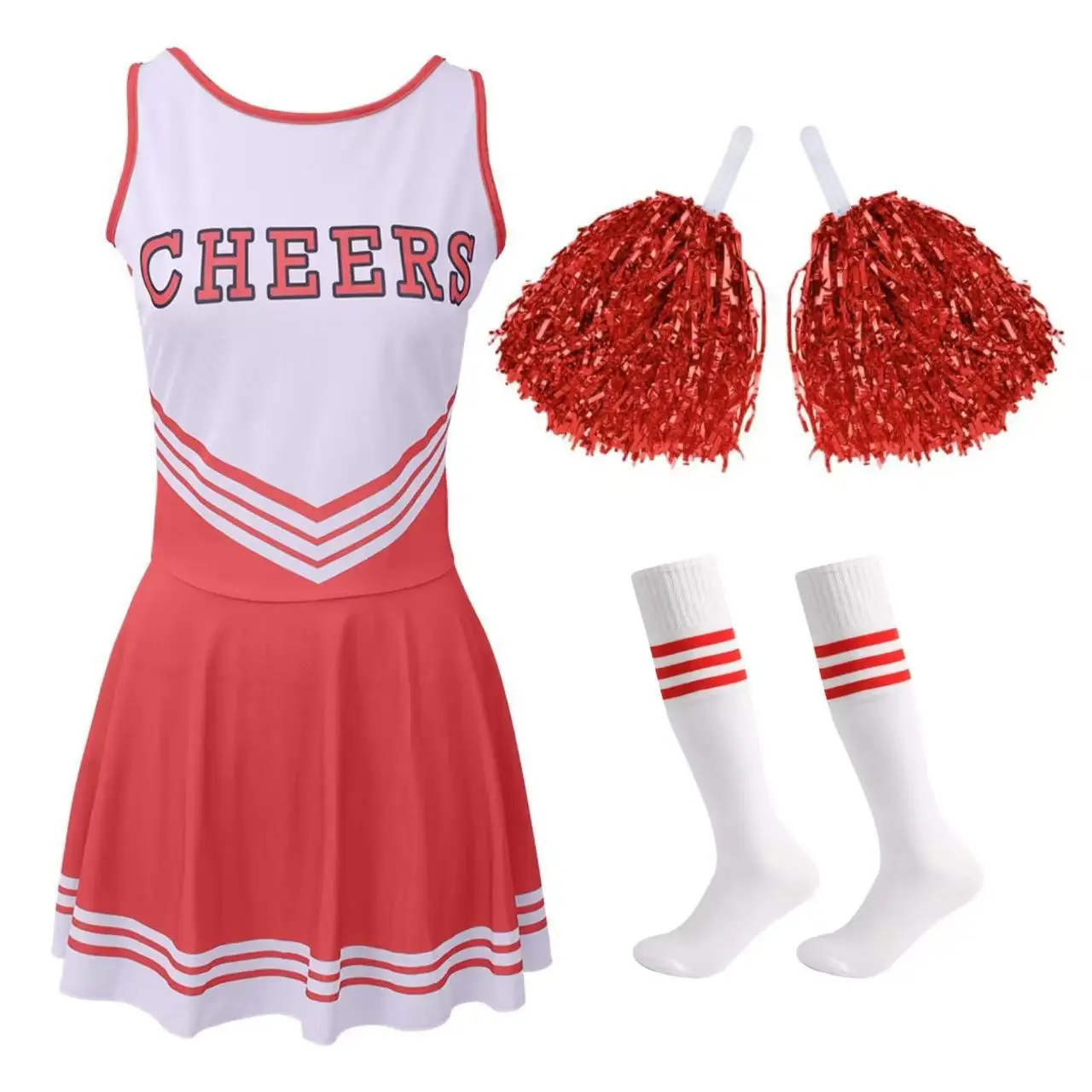 Nuovo abbigliamento da cheerleader Performance transfrontaliera Calcio Bambino Abito da cheerleader sexy in un unico pezzo