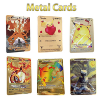 Pokemon Metal Card 10000 Points Arceus Charizard Raichu Super Card Golden English Mewtwo Vmax GX EX Anime Collection Cards Gift