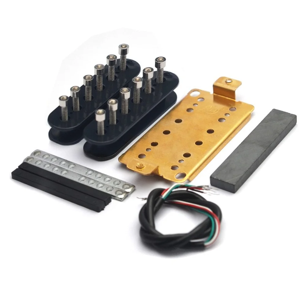 

For DIY Guitar Assembly Humbucker Pickup Kit DIY Guitar Parts Customizable Guitar Pickups Guitar Pickup 12 Hex Pole Pieces