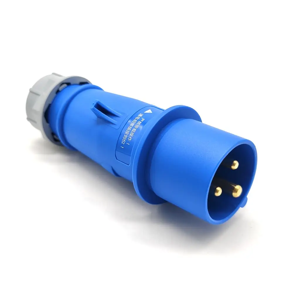 IEC60309 Waterproof Industrial CEE Connector Plug 3Pin 16A 230V 2P+E IP44