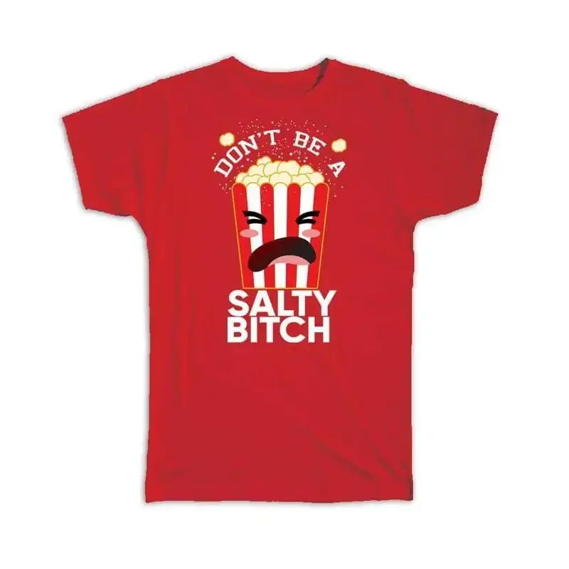 Dont Be A Salty Funny Cute Popcorn Drawing For Best Friend T shirt