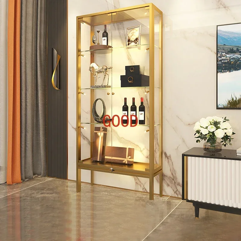 

High-end light luxury boutique wine cabinet with lock display cabinet jewelry