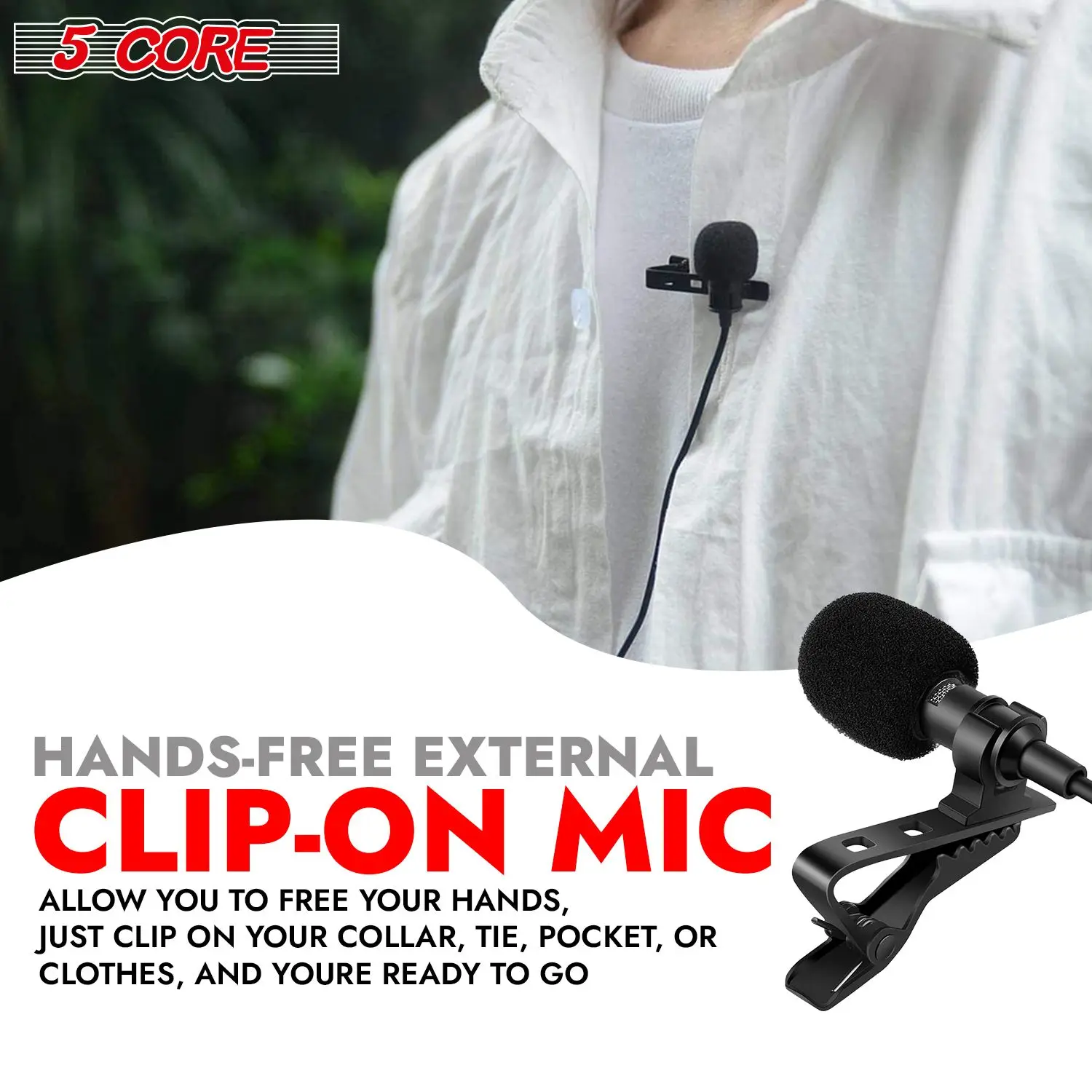 Professional Omnidirectional Lavalier Microphone 3.5mm Clip-On Lapel Mic for Smartphone DSLR Camera PC Interview Video Camcorders Audio Recorder CM Mob 2M view 6