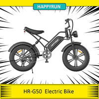 HAPPYRUN HR-G50 Electric Bike 18Ah Battery 750W Motor 20 Inch 50Km/h Max Speed Retro Ebike Max Load 150kg Retro type