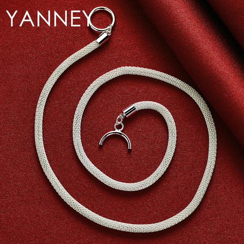 925 Sterling Silver Snake Chain Necklace, 18 Inch