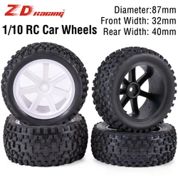 Front Rear Tires Wheels Set 12mm Hex Hubs Foam Inserts For Traxxas Redcat HPI HSP ZD Racing RC 1/10 Off Road Buggy Car